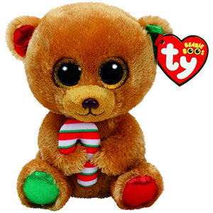TY Beanie Boos - Bella the Bear Christmas (Glitter Eyes) Small 6" Plush