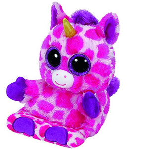 Ty Peek A Boos Uni the Pink Unicorn Phone Holder Screen Cleaner Plush Stuffed Animal Toy 6"