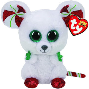 New TY Beanie Boos - Chimney The Mouse Christmas Edition (Glitter Eyes) Small 6" Plush