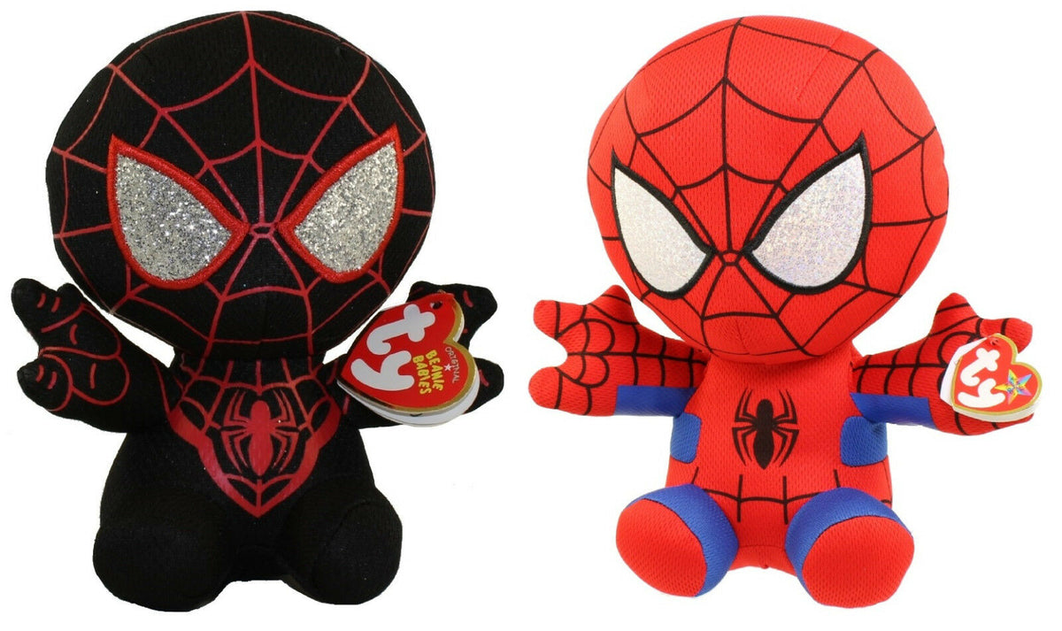 Ty Beanie Baby Marvel Spiderman Miles Morales And Spider-Man Plush