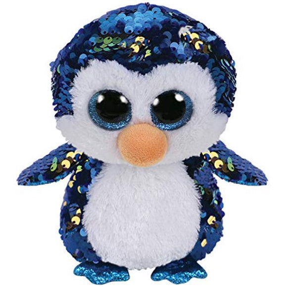 TY Flippables Payton - The Sequin Blue Penguin (Glitter Eyes) Small 6