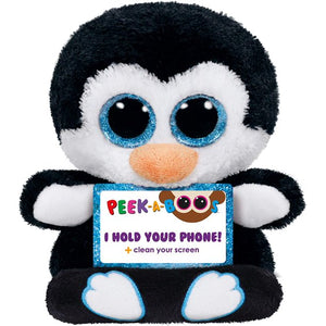 Ty Peek A Boos Penni The Penguin Phone Holder Screen Cleaner Plush Stuffed Animal Toy 6"