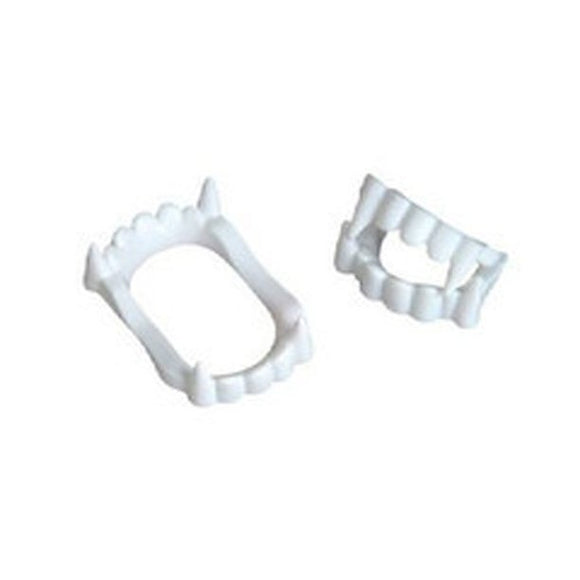 White Vampire Fangs Plastic Werewolf Teeth Halloween Costume Accessory (3) Great for both kids and adults