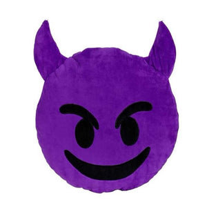 Emoji Purple Devil Pillow Evil Plush Cushion Emoticon Toy