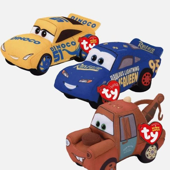 Ty Cars 3 Cruz Ramirez, Fabulous Lightning McQueen, Mater (Set of 3) Plush