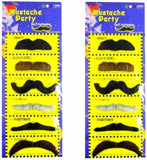 Set of 12 Stylish Geek Costume Funny Party Fake Moustache Mustaches Color