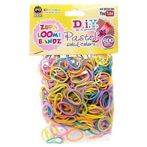 600 Pastel Colors Special Edition Rubber Loom Bands Bracelet Making with 'S' Clips