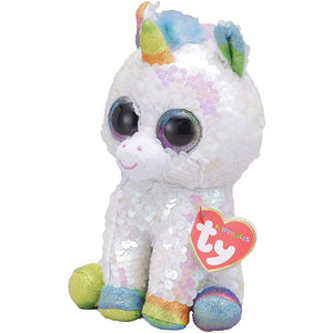 New TY Flippables Pixy Unicorn (Glitter Eyes) Small 6" Animal Plush