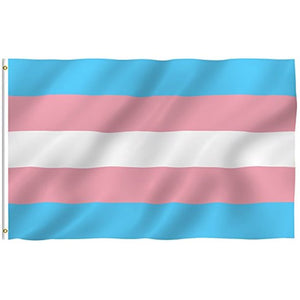 3x5 Foot Transgender Flag - Vivid Color and Fade Proof - Canvas Header and Double Stitched - Pink Blue Rainbow Flags Polyester with Grommets