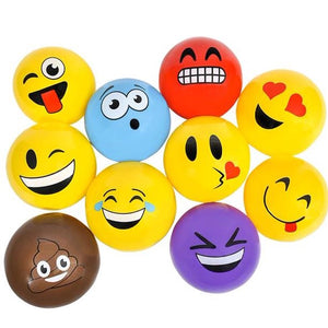 5" Emoji Emoticon Vinyl Ball ( 2 Balls Colors and Style Will Vary ) Sold Deflated
