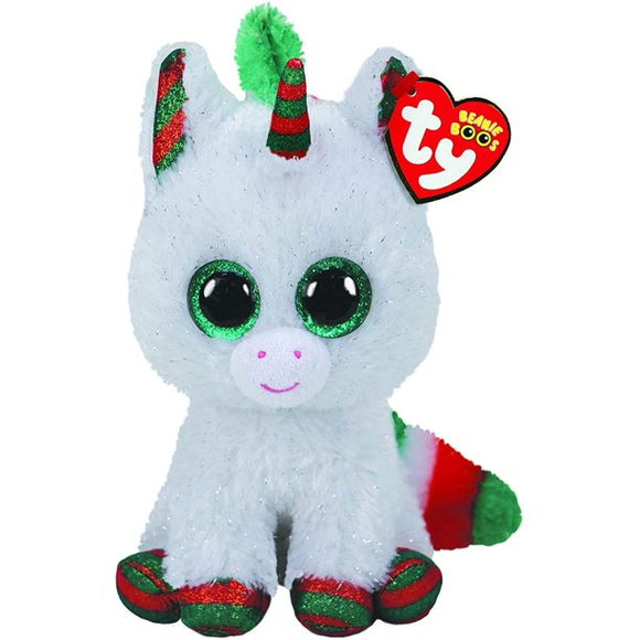 TY Beanie Boos - Snowfall The Unicorn Christmas Edition (Glitter Eyes) Small 6