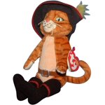 TY Beanie Baby PUSS IN BOOTS the Cat (8.5 inch) Plush