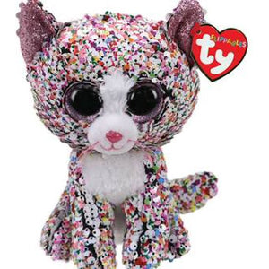 TY Flippables Sequin Plush - CONFETTI the Cat (Regular Size - 6 inch)