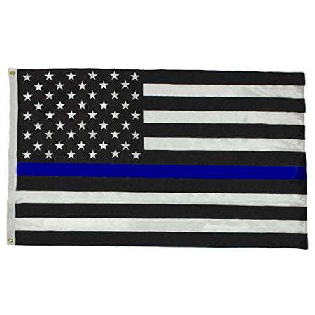Thin Blue Line Flag - Usa American Style Flag - 3 x 5 Foot Patriotic Flag with Grommets, Honoring Our Men and Women of Law Enforcement