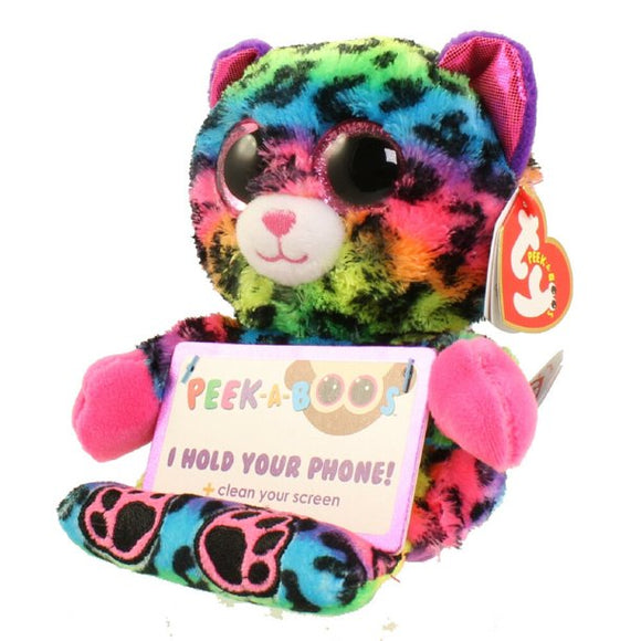 Ty Peek A Boos Lance the Leopard Phone Holder Screen Cleaner Plush Stuffed Animal Toy 6