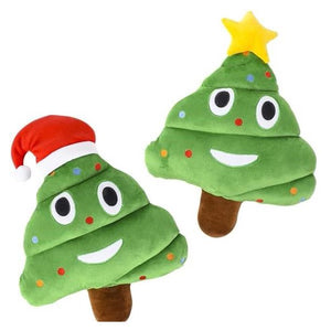 You Get 1 12" Emoji Christmas Tree EMOTICON Plush Poop Pillow ( Style Will Vary ) For Boys and Girls