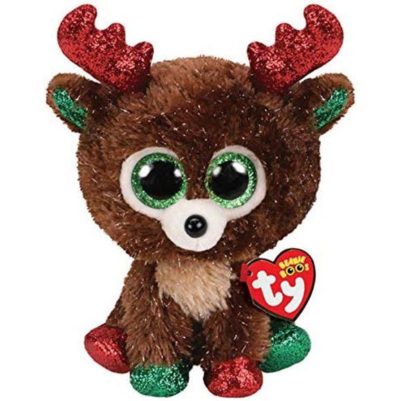 TY Beanie Boos Christmas Fudge The Reindeer (Glitter Eyes) Small 6