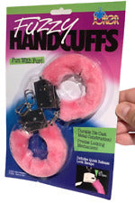 Pink Furry Metal  Handcuffs