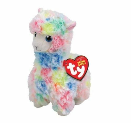 TY Beanie Baby  LOLA Rainbow Multicolor Llama 6
